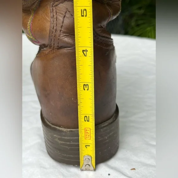 Ariat Hybrid Rancher Square Toe Cowboy Boots Women 10B Western Purple Embroidery - Picture 10 of 16